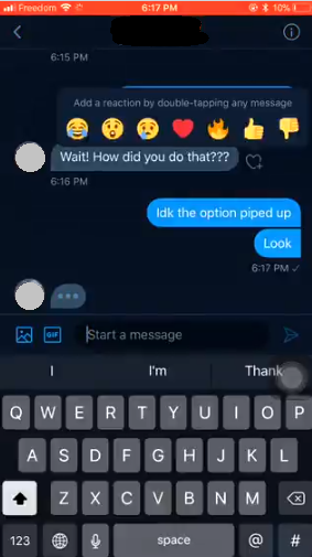 واکنش های DM توییتر