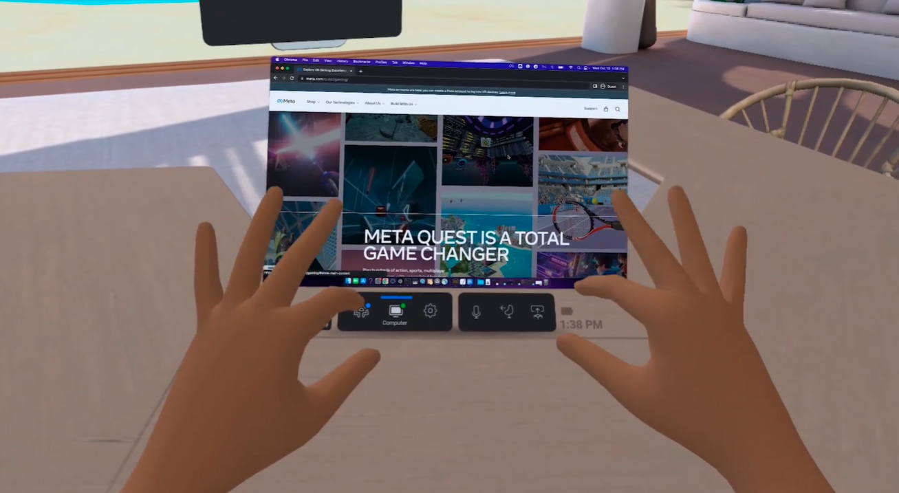 ردیابی متا دست در VR