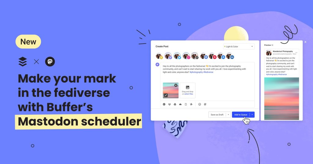 سلام فدیورس!  معرفی Buffer برای Mastodon
