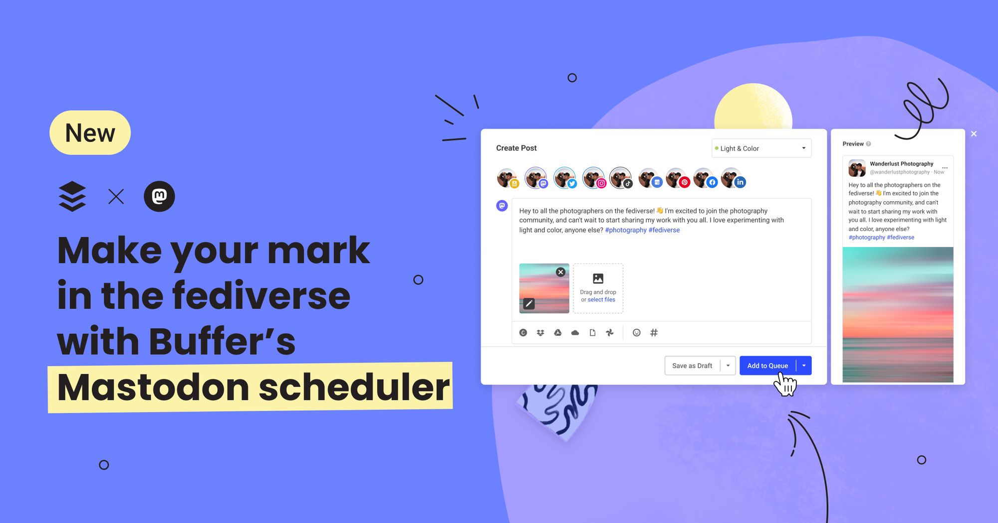 سلام فدیورس!  معرفی Buffer برای Mastodon