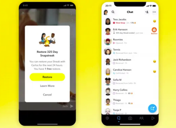 اسنپ ​​چت اکنون کاربران را قادر می سازد تا Snap Streaks را بازیابی کنند