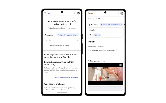 Google «مرکز شفافیت تبلیغات» جدید را برای اشتراک‌گذاری اطلاعات در کمپین‌ها راه‌اندازی می‌کند