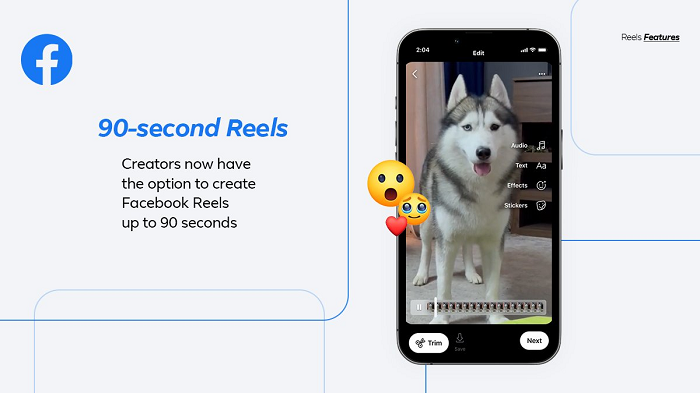 به روز رسانی فیس بوک Reels
