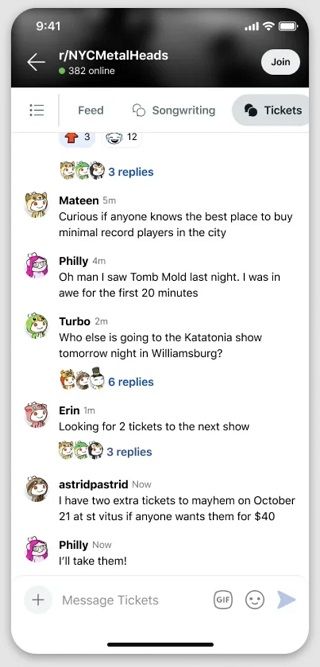 کانال های چت Reddit