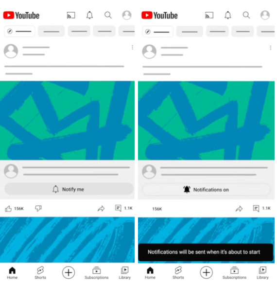 اعلان‌های زنده YouTube