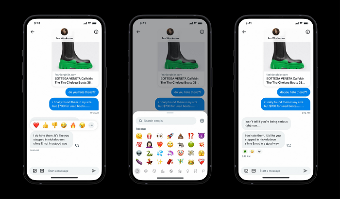 توییتر پاسخ‌های مستقیم را در موضوعات DM راه‌اندازی می‌کند، گزینه‌های پاسخ Emoji را گسترش می‌دهد