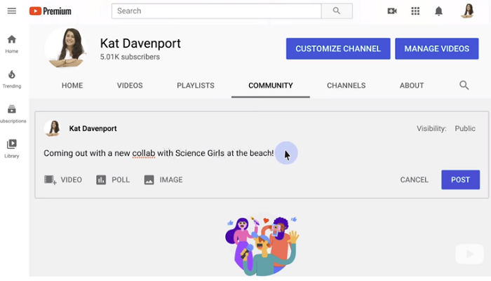 برگه انجمن YouTube