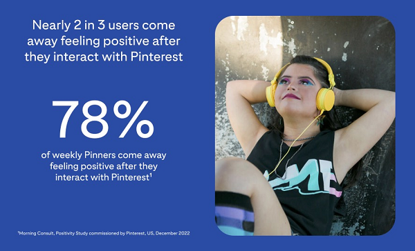 Pinterest بر قدرت مثبت بودن برای گسترش برند تاکید می کند