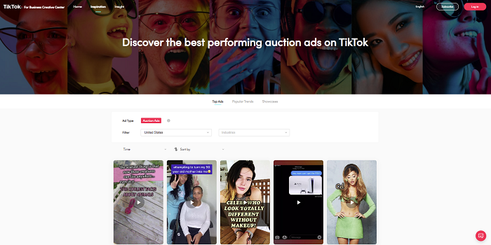 کتابخانه تبلیغات TikTok